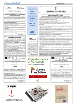 Ogni domenica e mercoled&igrave;