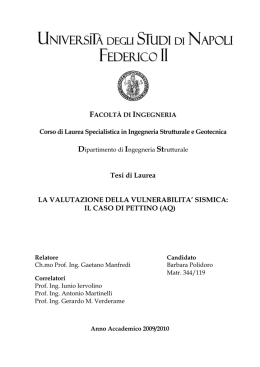 Tesi di Laurea LA VALUTAZIONE DELLA VULNERABILITA