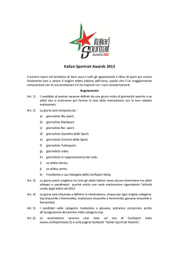 Nasce il primo premio Italian Sportrait Awards