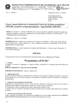 ISTITUTO COMPRENSIVO DI MASERADA SUL PIAVE