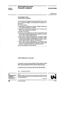 Sistemi di gestione per la qualit&agrave;