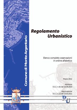 In ordine alfabetico - Comune di Monte Argentario
