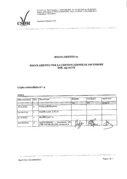 Scarica il Regolamento per la Certificazione degli Ascensori