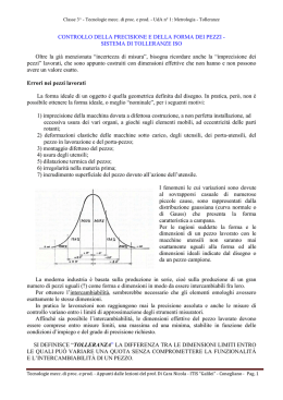 SISTEMA DI TOLLERANZE ISO Oltre la gi&agrave; menzionata