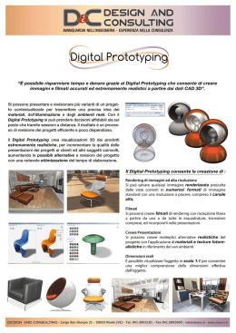 Scheda servizio di Digital Prototyping