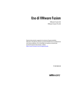 Uso di VMware Fusion