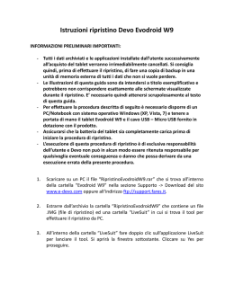 Istruzioni ripristino Devo Evodroid W 9