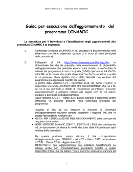 Dinamic - Guida per l`Installazione dell`aggiornamento