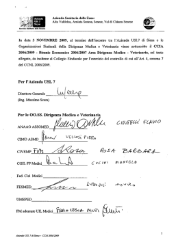 Organizzazioni Sindacali della Dirigenza Medica e Veterinaria viene