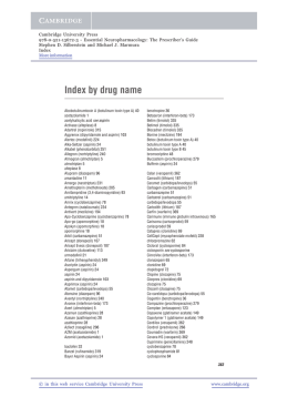 Index by drug name - Libreria Universo