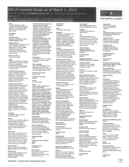 Page 1 `of covered drugs as of March 1, 2013 lfpdated list can be