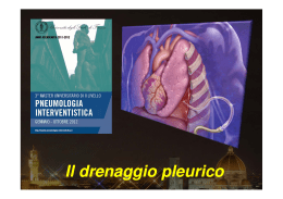 Il drenaggio pleurico - Master in Pneumologia Interventistica
