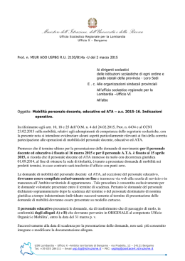 Circ 2130 mobilità docenti ed ATA 2015-16