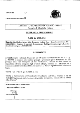 3602 17062015 DS DI ARIANO I N 256 DEL 2015 LIQUIDAZIONE