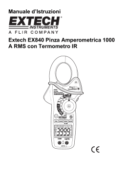 Manuale d`Istruzioni Extech EX840 Pinza Amperometrica