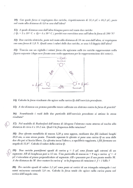 10) Con quale forza si respingono due cariche