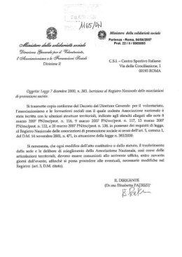Il Registro - Polisportiva Valsesia