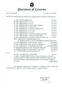 Organizzazioni sindacali non rappresentative su