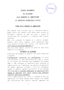ISTRUZIONI PER LA COMPILAZIONE DELLA DOMANDA
