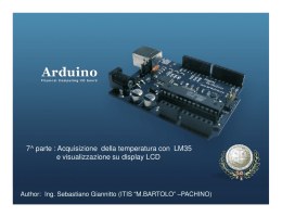 Temperatura visualizzata su Display LCD HD44780
