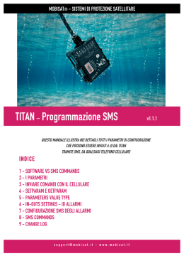 TITAN &ndash; Programmazione SMS v1.1.1