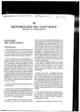 13 MICROBIOLOGIA DEL CAVO ORALE