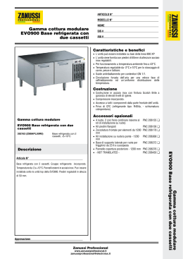 Gamma cottura modulare EVO900 Base refrigerata con due cassetti