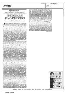 INDIGNARSI FINO IN FONDO - Centro Culturale di Milano