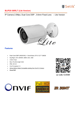 BLIP20-36IRLT (Lite Version) IP Camera 2.0Mpx, Dual Core DSP