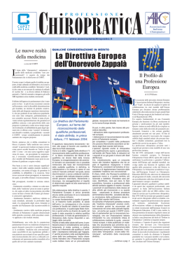 x giornale.qxd - Associazione Italiana Chiropratici
