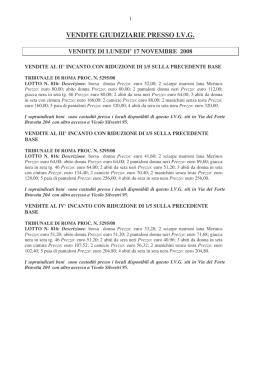 VENDITE GIUDIZIARIE PRESSO I.V.G.