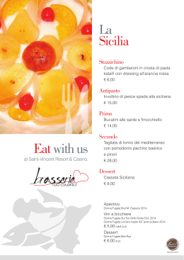 Scarica qui il menu del primo appuntamento:La Sicilia (formato PDF