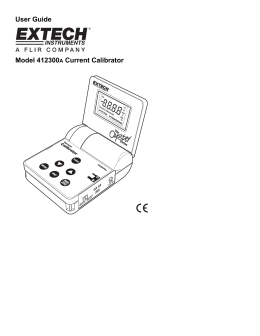 User Guide Model 412300A Current Calibrator