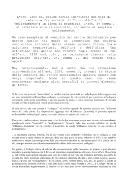 L`art. 2359 del codice civile identifica due tipi di