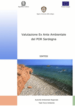 Valutazione Ex Ante Ambientale del POR Sardegna