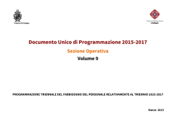 Volume 9 Nota di Aggiornamento DUP 2015-2017