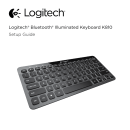 Logitech&reg; Bluetooth&reg; Illuminated Keyboard K810 Setup Guide