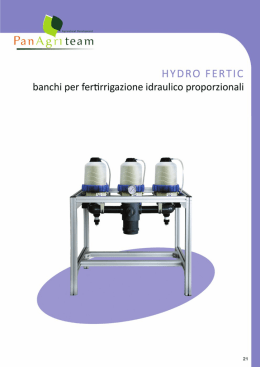 Pan ` 1team HYDRO FERTIC banchi per fertirrigazione idraulico