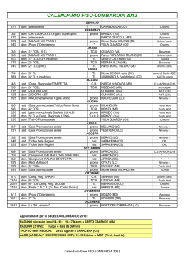 Calendario lombardo 2013