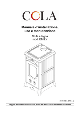 Manuale d`installazione, uso e manutenzione