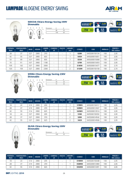 LAMPADE ALOGENE ENERGY SAVING