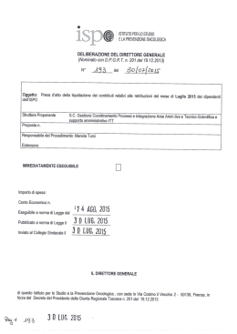 DELIBERA N. 193 DEL 30.07.2015