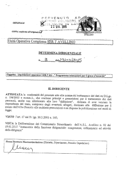 3708 23062015 sert n 3 del 2015 liquidazione operatori sert av