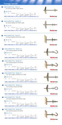 Fissaggi speciali