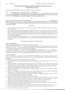 CONTRATTO DI PRESTAZIONE D`OPERA INTELLETTUALE