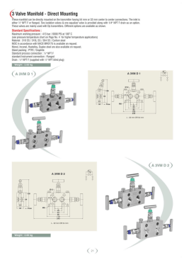 3 Valve Manitold - Diract Mounting