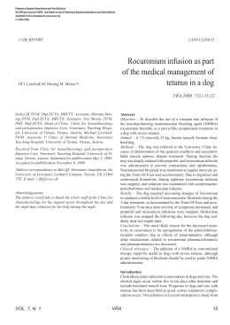 Iff et al - Rocuronium infusion for management of tetanus