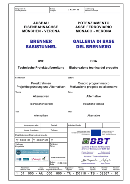 BRENNER BASISTUNNEL GALLERIA DI BASE DEL BRENNERO