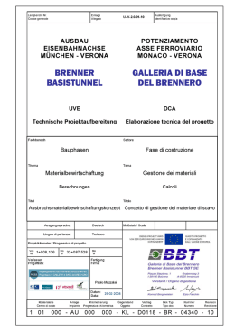 BRENNER BASISTUNNEL GALLERIA DI BASE DEL BRENNERO