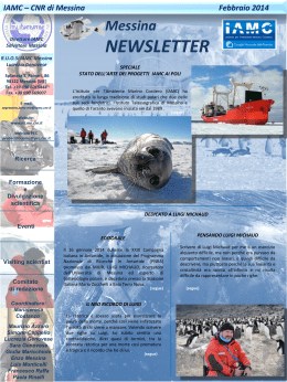 N. 1 - Febbraio - Benvenuti all`IAMC di Messina